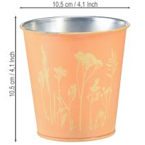 Produkt Doniczka metalowa, wzór brzoskwiniowy, Ø10,5 cm, wys. 10,5 cm