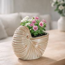 Produkt Ceramiczna doniczka z motywem ślimaka do wyjątkowych kompozycji roślinnych, 21 cm
