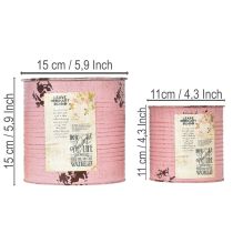 Produkt Zestaw doniczek na balkon i do ogrodu, dekoracja do skrzynki, styl vintage, 15 cm, 3 sztuki