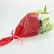 Produkt Woreczek na kwiaty jutowy czerwony D36cm S25cm - 12cm 50 szt