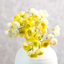 Produkt Sztuczny bukiet jaskier, trwała dekoracja kwiatowa na wiosnę, 32 cm, 5 sztuk