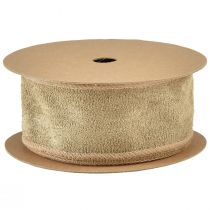 Produkt Wstążka aksamitna ozdobna wstążka biżuteryjna aksamitna brązowa W50mm L8m