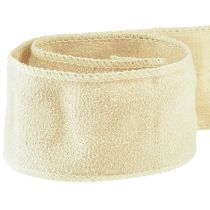 Produkt Wstążka dekoracyjna aksamitna wstążka Wstążka dekoracyjna wstążka biżuteryjna beżowa W50mm L8m