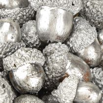 Produkt Żołędzie ozdobne srebrne, dekoracja adwentowa, naturalne owoce jesienne, domek wiejski Ø1,5 – 2,5cm Dł.1,5 – 3cm 300g