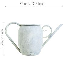 Produkt Dekoracyjna konewka w stylu vintage, metalowa, biało-niebieska, 32x11x18 cm, dekoracyjny dodatek
