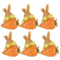 Produkt Dekoracyjne figurki wielkanocne z zajączkiem i marchewką 6 cm 3 sztuki