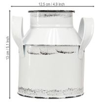 Produkt Dekoracyjny metalowy dzbanek z uchwytami, biały i czarny, wys. 13 cm, 2 szt.