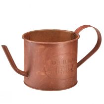 Produkt Dekoracyjna, rdzawa donica z konewką metalową Ø12,5 cm W10,5 cm
