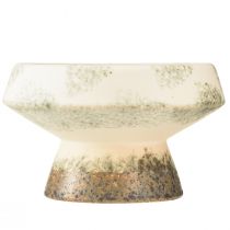 Produkt Dekoracyjna miska ceramiczna z podstawą kremowo-szaro-zieloną Ø17cm 10cm