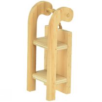 Produkt Dekoracyjne sanie drewniane do zawieszania miętowo-zielone białe 9,5cm 6szt