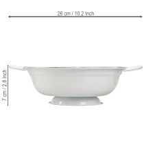 Produkt Dekoracyjna metalowa miska w stylu vintage, biało-czarna, Ø20,5 cm, 3 sztuki