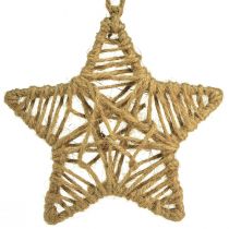 Produkt Gwiazda dekoracyjna do zawieszenia gwiazda jutowa naturalna Ø18cm 4 szt