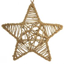 Produkt Gwiazda dekoracyjna do zawieszenia z naturalnej juty 28cm 4 szt