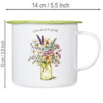 Produkt Kubek dekoracyjny/doniczka emaliowana, Ø11,5cm H10cm