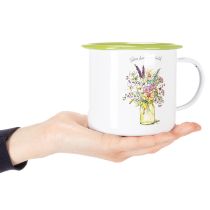 Produkt Kubek dekoracyjny/doniczka emaliowana, Ø11,5cm H10cm