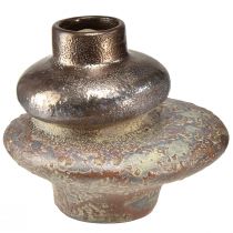 Produkt Wazon dekoracyjny ceramiczny wazon dekoracyjny o metalicznym wyglądzie 19×18×16 cm