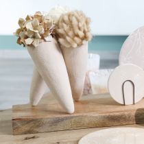 Produkt Wazony dekoracyjne Wazony stożkowe Beżowe Ceramiczne 14,5cmx15x21cm