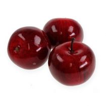 Sztuczne jabłka czerwone błyszczące 6cm 6szt