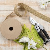 Produkt Zielona wstążka dekoracyjna z juty, naturalna, szerokość 25 mm, długość 10 m