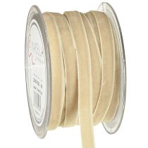 Produkt Wstążka dekoracyjna, wstążka aksamitna, wstążka prezentowa Aksamit Beżowy 10mm 20m