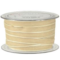 Produkt Wstążka dekoracyjna, wstążka aksamitna, wstążka prezentowa Aksamit Beżowy 10mm 20m