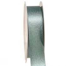 Produkt Wstążka dekoracyjna mieniąca się zielenią glamour 25mm 20m