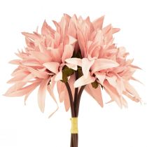 Produkt Kwiaty dekoracyjne dalia sztuczny różowy kwiat Ø15cm dł.28cm 3 szt
