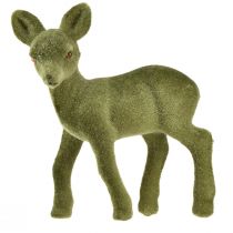 Produkt Figura dekoracyjna jeleń płowy flokowany figurki świąteczne zielone 10,5cm 6 szt
