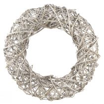 Produkt Dekoracyjny wieniec z drewna, rattan naturalny biały Ø40cm W9,5cm