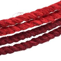 Produkt Ozdobny pierścień jutowy pętelka czerwony ciemnoczerwony Ø30cm 4szt