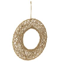 Produkt Dekoracyjne pierścienie jutowe, naturalna dekoracja wisząca, styl boho, Ø38 cm, 2 sztuki, pierścienie metalowe, dekoracja ścienna, dekoracja okna