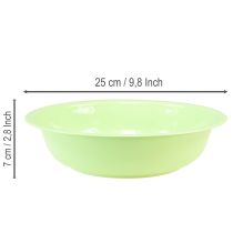 Produkt Dekoracyjna metalowa miska z efektem emalii, zielona limonkowa, 25 cm