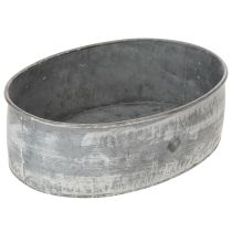 Produkt Miska metalowa dekoracyjna owalna, szara, dł. 22,5/19,5/16 cm, zestaw 3 szt.