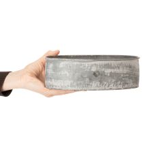 Produkt Miska metalowa dekoracyjna owalna, szara, dł. 22,5/19,5/16 cm, zestaw 3 szt.