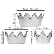 Produkt Miska dekoracyjna metalowa korona Ø26,5/22,5/19cm zestaw 3 szt.