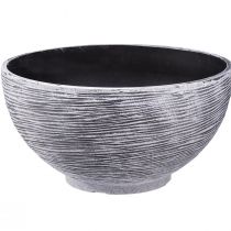 Produkt Miska dekoracyjna okrągła miska na rośliny szara czarna Ø35cm W18cm