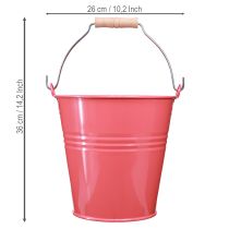 Produkt Dekoracyjna różowa metalowa doniczka 26x22,5x23cm 6l
