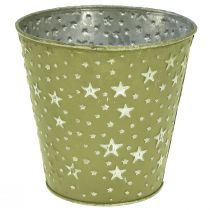 Produkt Doniczka Srebrno-zielona Doniczka Metalowe gwiazdki Ø14cm