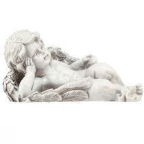 Produkt Anioł leżący figura dekoracyjna dekoracja grobu szara żywica poliestrowa 22cm