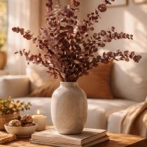 Produkt Gałązki eukaliptusa, eukaliptus konserwowany, kwiaty suszone, czerwone, 75 cm, 150 g