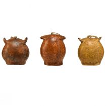 Produkt Urocze wisiorki sowy - rustykalne odcienie brązu, 5,6 cm - idealna dekoracja na jesień i Boże Narodzenie - opakowanie 3 szt.