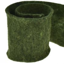 Produkt Wstążka filcowa wełniana wstążka filcowa rolka filcowa ciemnozielona 15cm 5m