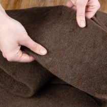 Produkt Brązowa wstążka z filcu wełnianego, 15 cm x 5 m, do dekoracji i prac rękodzielniczych