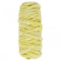 Produkt Sznurek filcowy ze sznurkiem wełnianym żółty pastelowy 20m