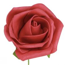 Produkt Róże Piankowe Róże Piankowe Czerwone Sztuczne 7,5cm 18 szt