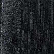 Produkt Czarna wstążka z frędzlami 4 cm, lamówka kordonowa, ozdobny lureks z frędzlami 25 m