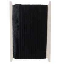 Produkt Czarna wstążka z frędzlami 4 cm, lamówka kordonowa, ozdobny lureks z frędzlami 25 m