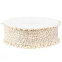Produkt Wstążka dekoracyjna z frędzlami z białego złota W40mm L15m