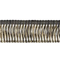 Produkt Czarno-złota frędzla 4 cm x 25 m - idealna do dekoracji wieńców, wstążek żałobnych i akcesoriów vintage