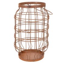 Produkt Latarnia ogrodowa, metalowa, wykończenie rdzawe, uchwyt, vintage, Ø19,5 cm
